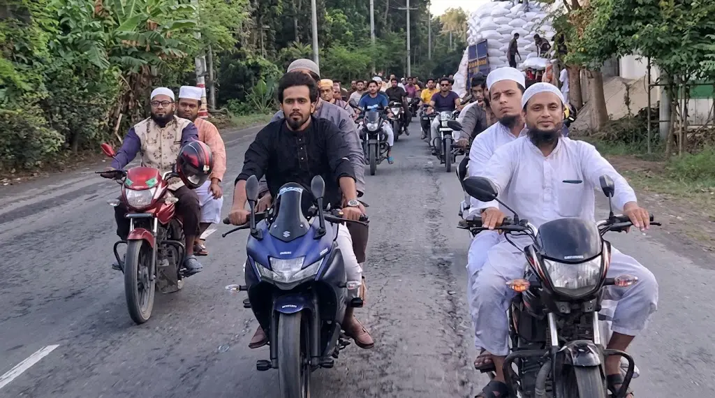 ৩১ অক্টোবরের লং মার্চ উপলক্ষে ভোজগাতি ইউনিয়নে জামায়াতের মোটরসাইকেল শোডাউন