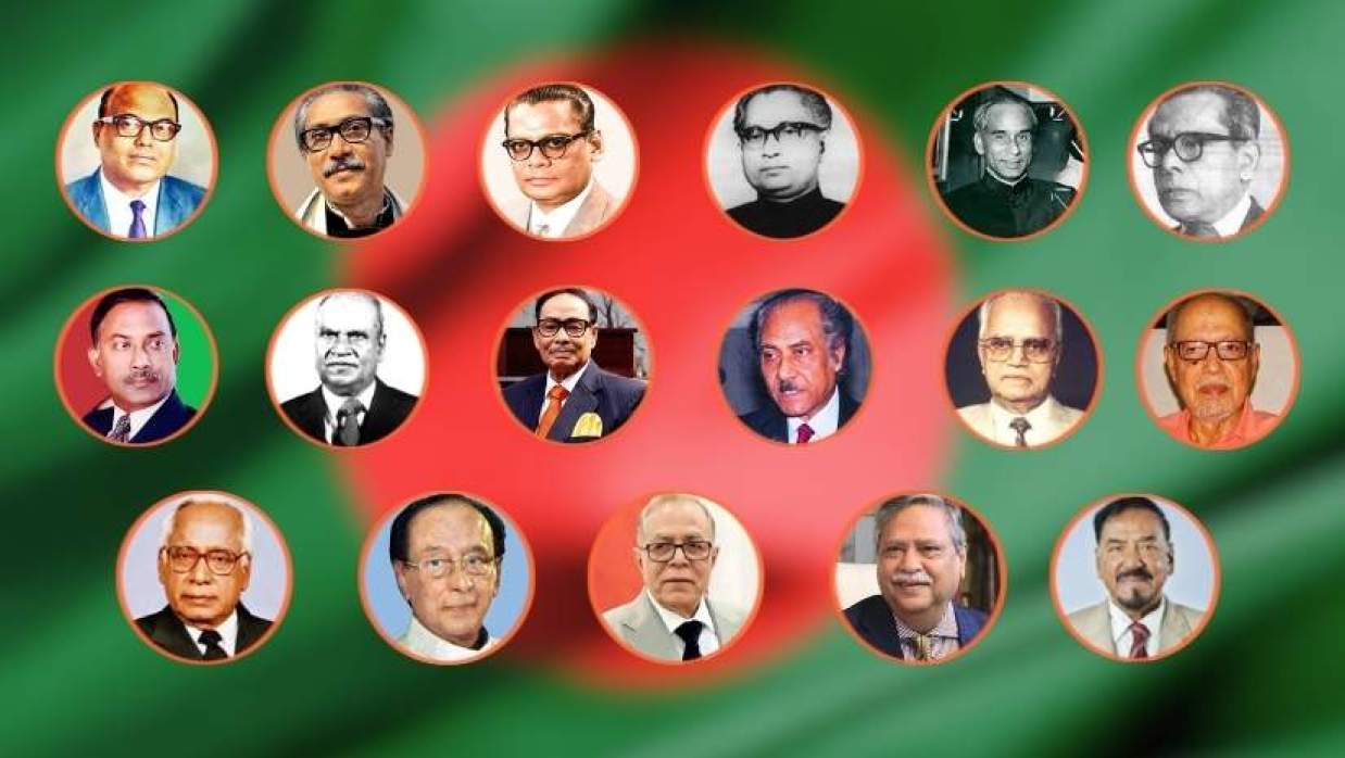 স্বাধীন বাংলাদেশের ইতিহাসে এ পর্যন্ত ১৮ জন ব্যক্তি বিভিন্ন মেয়াদে মোট ২২ বার রাষ্ট্রপ্রধানের দায়িত্ব পালন করেছেন