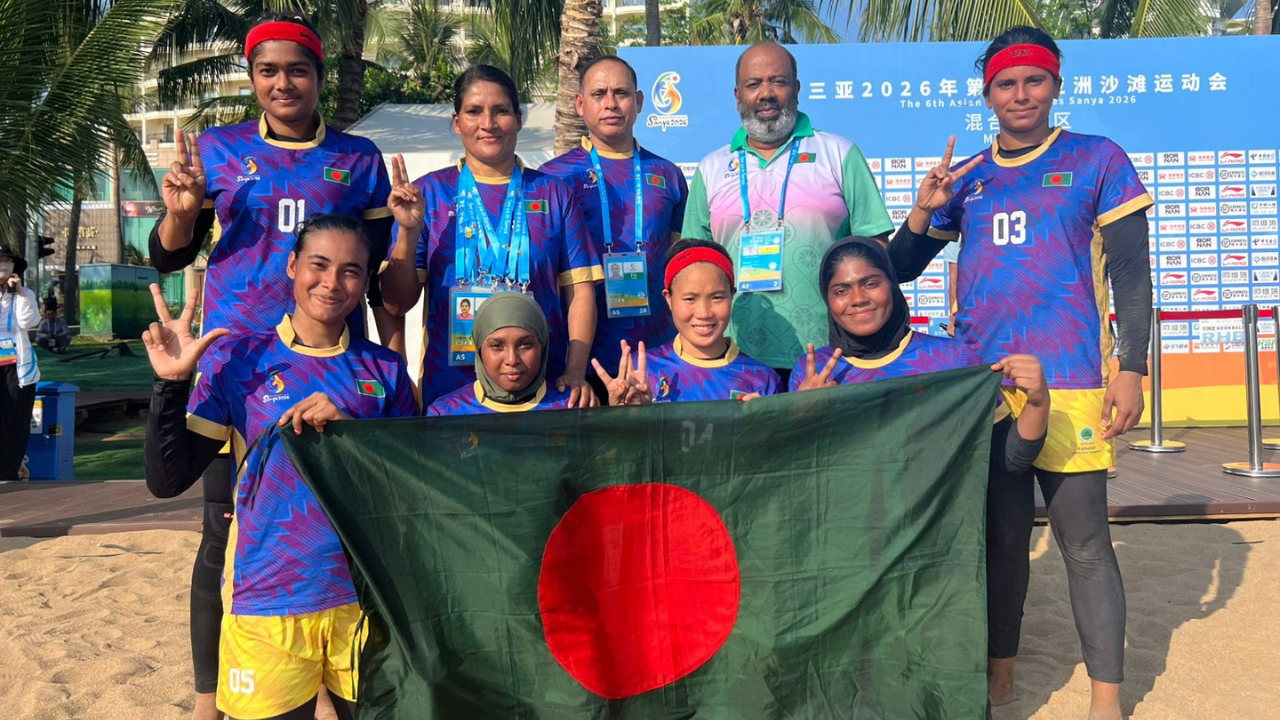 এশিয়ান বিচ গেমসে ব্রোঞ্জ জিতে ইতিহাস গড়ল বাংলাদেশ নারী কাবাডি দল