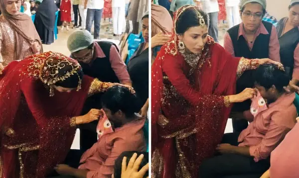 বিয়ের আসর থামিয়ে অসুস্থ ক্যাটারিং কর্মীদের চিকিৎসা দিলেন নববিবাহিতা কনে ডাক্তার