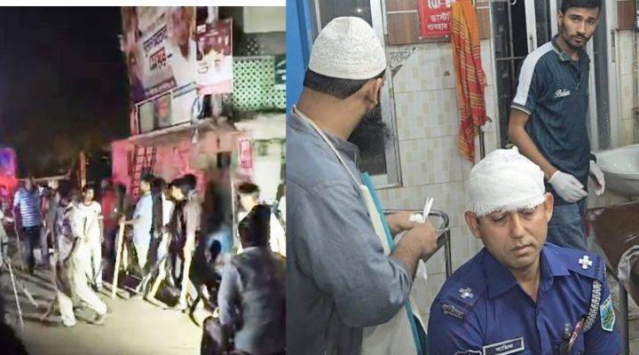 গুরুদাসপুরে বিএনপির দুই গ্রুপের সংঘর্ষ, আহত পুলিশ কর্মকর্তা