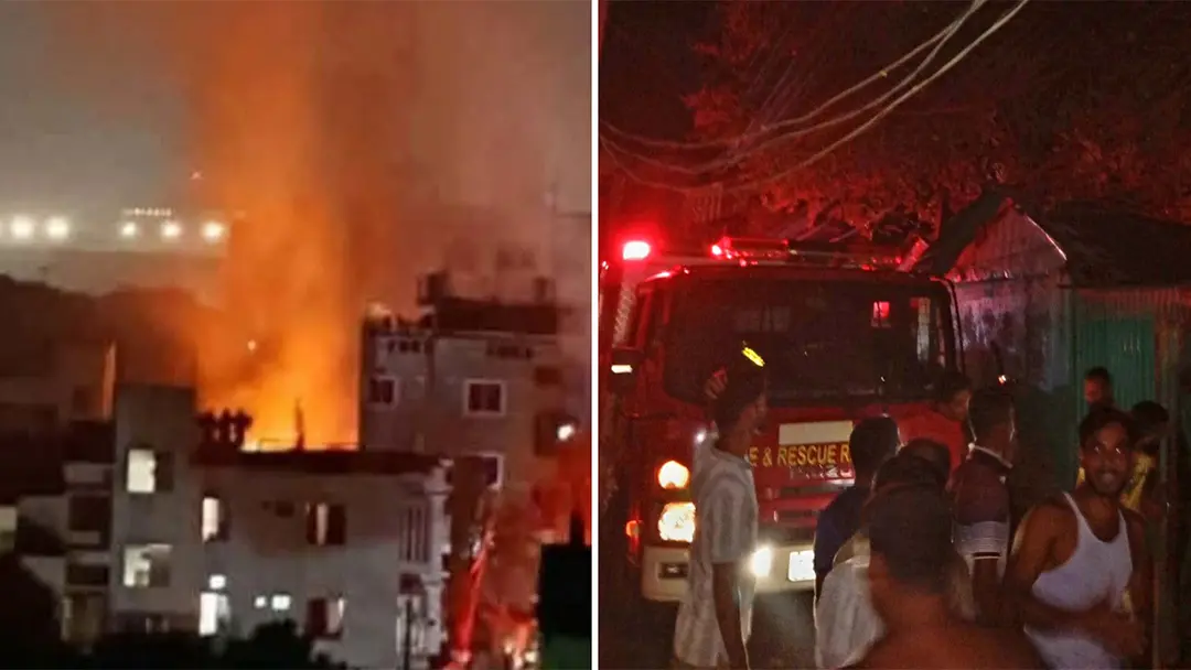 কিশোরগঞ্জে বসতঘরে আগুন, ক্ষতিগ্রস্ত বাড়ি