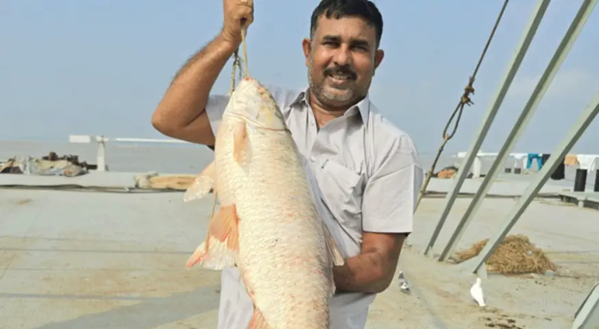 ১৬ কেজি ওজনের বিশাল রুই মাছ বিক্রি ৫৯ হাজার ২০০ টাকায়