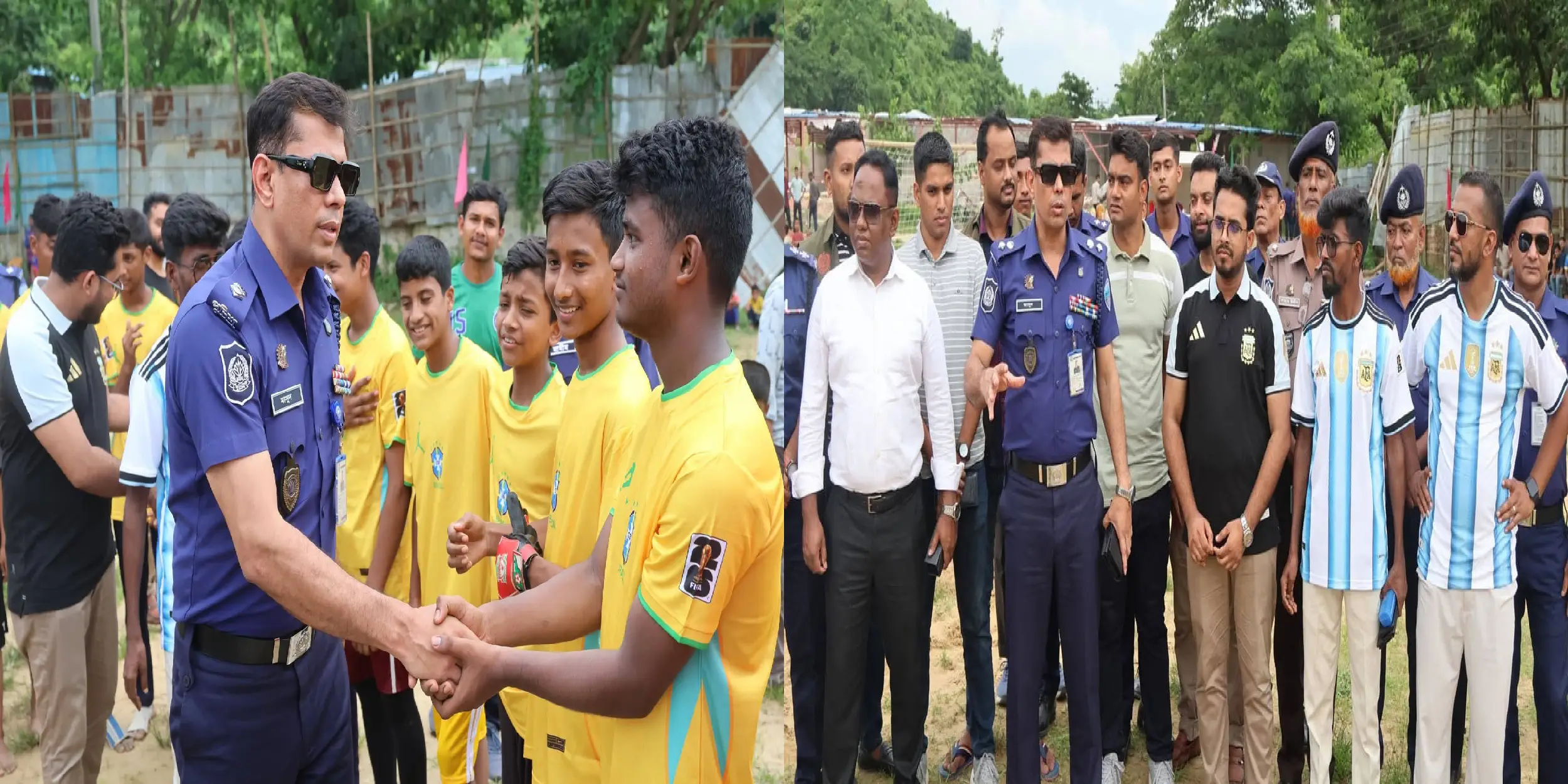 জঙ্গল সলিমপুরে শিক্ষার্থীদের নিয়ে ব্যতিক্রমী ফুটবল ম্যাচ, আর্জেন্টিনার জয়