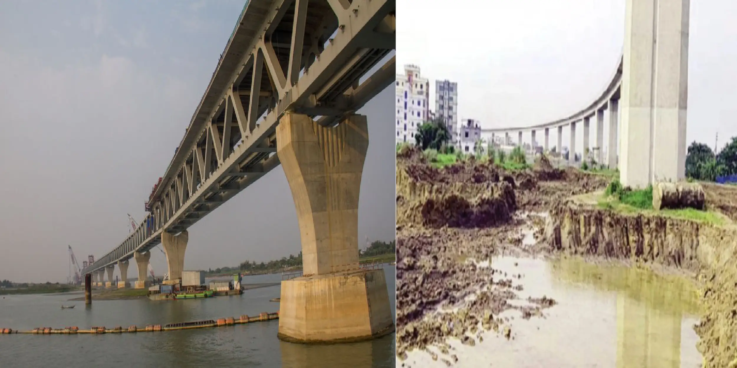 ফতুল্লায় পদ্মা রেল সেতুর পিলারের নিচে মাটি কাটাকে ঘিরে বিতর্ক, কাজ বন্ধের নির্দেশ