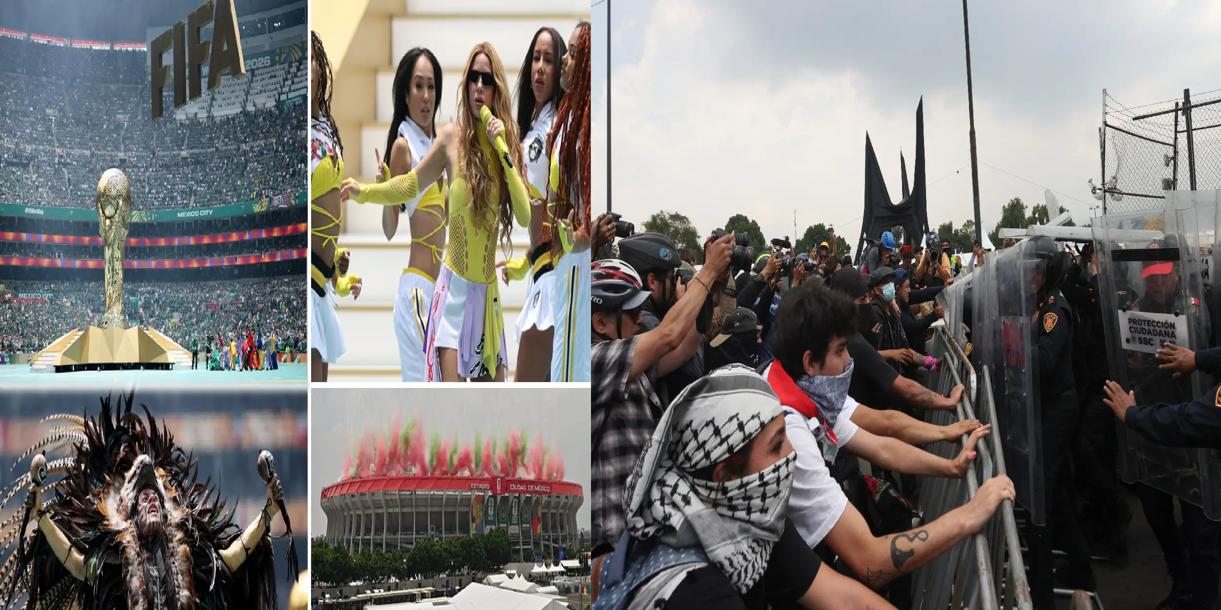উদ্বোধনী বাঁশি বাজতেই আলোচনায় বিক্ষোভ, নিরাপত্তা বলয়ে বিশ্বকাপ