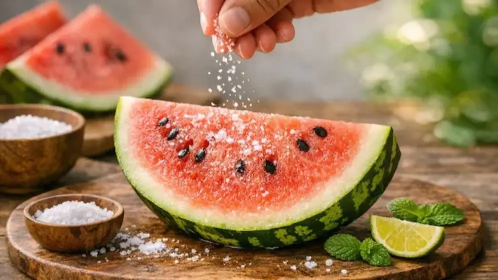গরমে তরমুজে লবণ ছড়িয়ে খাওয়া কি ভালো?
