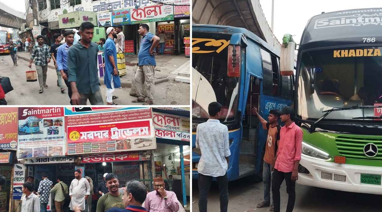 ঈদযাত্রায় সায়েদাবাদ-যাত্রাবাড়ীতে যাত্রীদের উপচে পড়া ভিড়, বাড়তি ভাড়া আদায়ের অভিযোগ