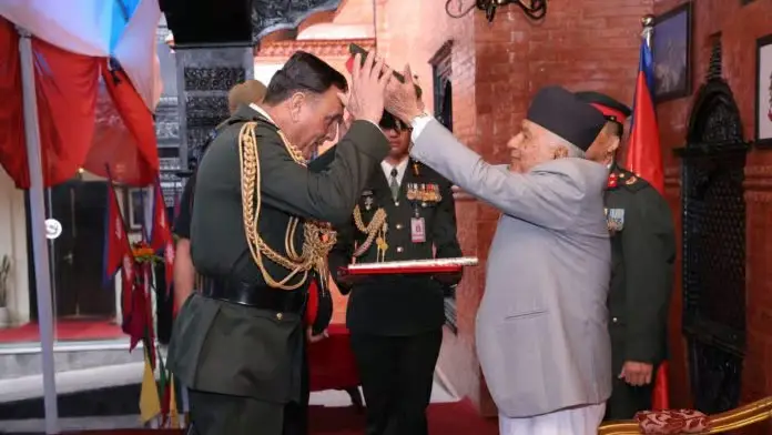 নেপাল সেনাবাহিনীর সম্মানসূচক জেনারেল পদমর্যাদা পেলেন ভারতের সেনাপ্রধান