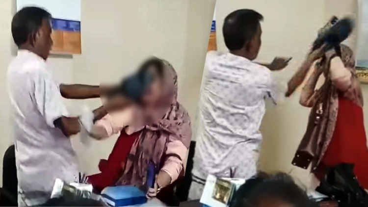 পরীক্ষার সময় কলেজে ঢুকে শিক্ষিকাকে জুতাপেটা, অভিযুক্ত বিএনপি নেতা